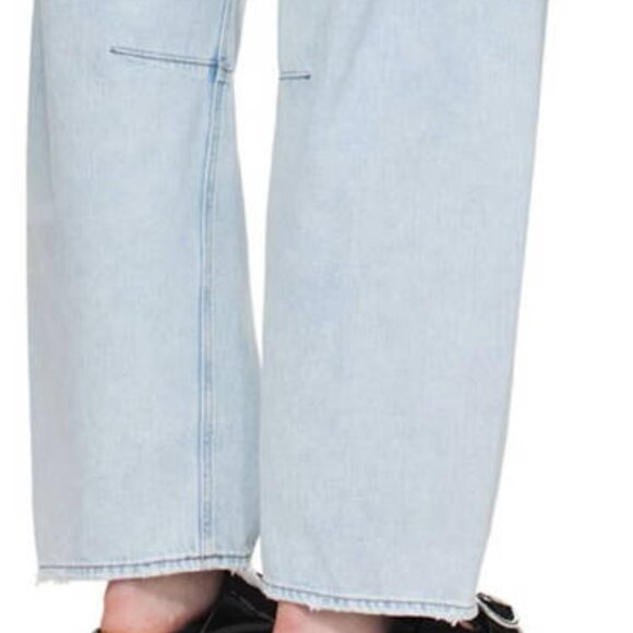 rag & bone Blue Straight Charlie High-Rise Barrel Jeans - Picture 4 of 5